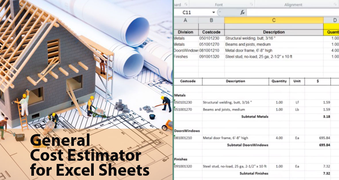 General Cost Estimator for Excel Sheets