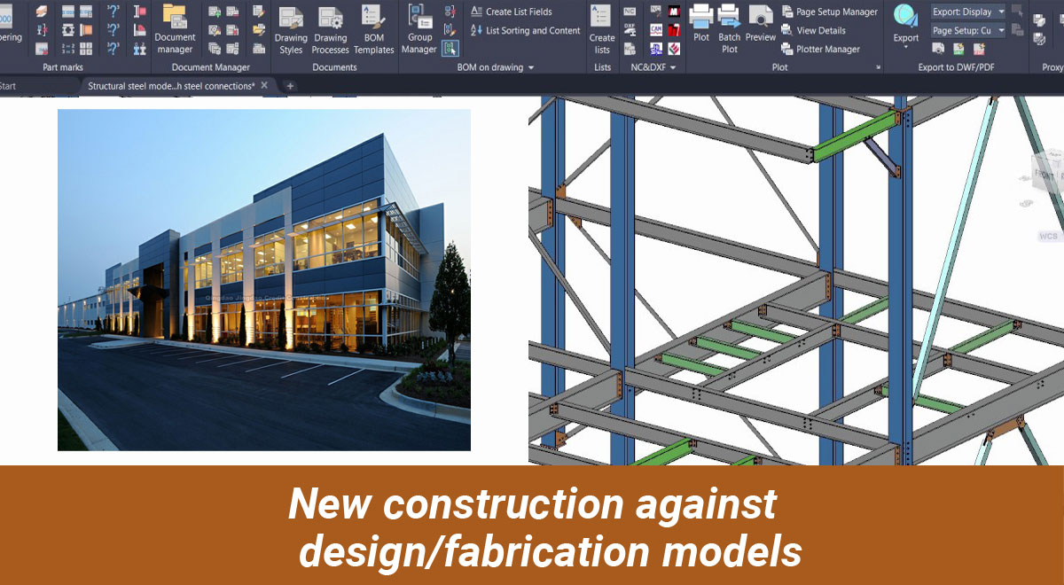 New construction against design/fabrication models