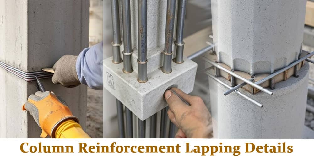 Column Reinforcement Lapping Details or Steel Bar Overlap Formula