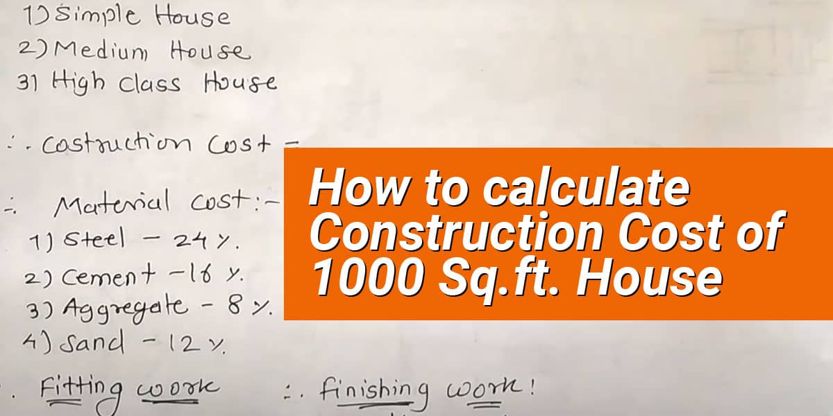 How to make cost estimation for construting a building