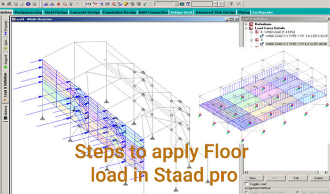 Steps to apply Floor load in Staad pro