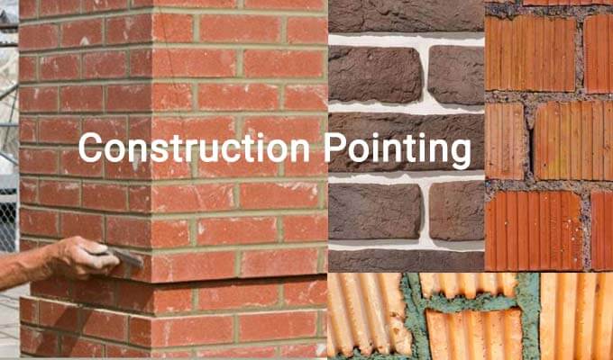Different type of construction pointing Different type of construction pointing